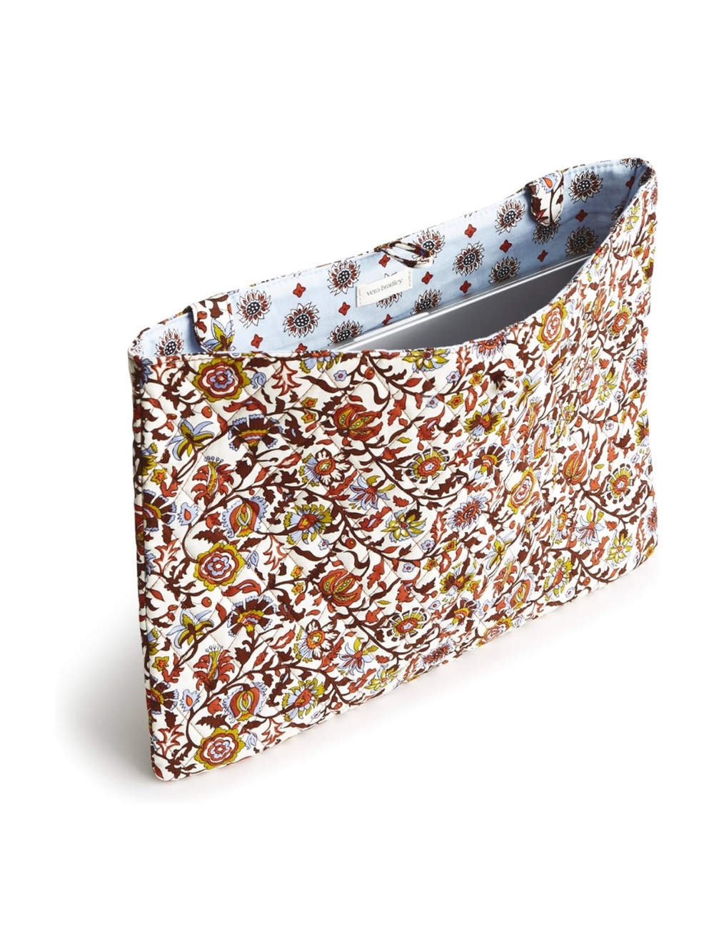 Vera Bradley Cotton Laptop insert in Marrakesh Vines Cream
